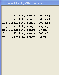 Fog Readout on the Console
